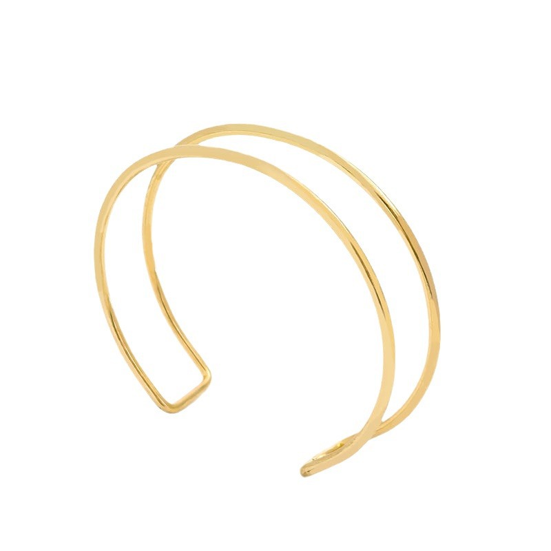 Hollow multi-layer cross exaggerated arm ring open adjustable bracelet