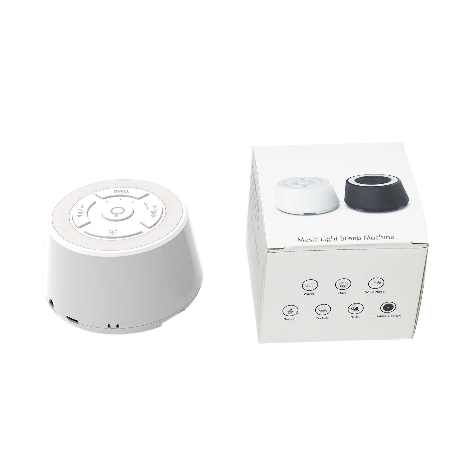 Gift White Noise Sleep Aid Warm Light Night Light Three-Level Timer White Noise Machine Natural Sound Sleep Aid
