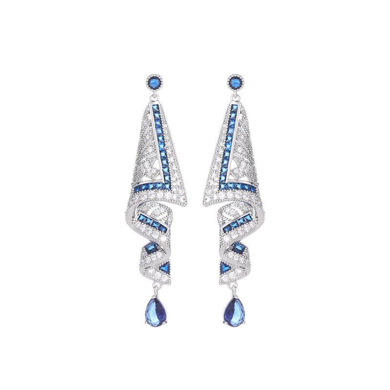 Heavy Craft Earrings Geometric Niche Ethnic Style Earrings s925 Silver Needle Earrings for Women
