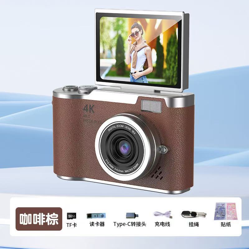 4K Digital Camera High Pixel HD Selfie Uploadable to Phone Student Travel Photography CCD