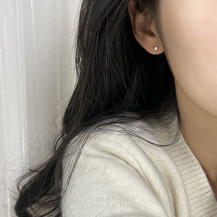 Ear studs women ear piercing simple small ear bone earrings ear accessories sleep no need to remove