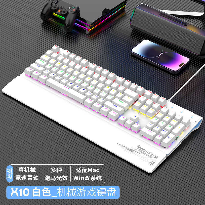 Deyilong Mechanical Keyboard Mouse Set Wired Backlit with Wrist Rest Gaming Computer Desktop Laptop