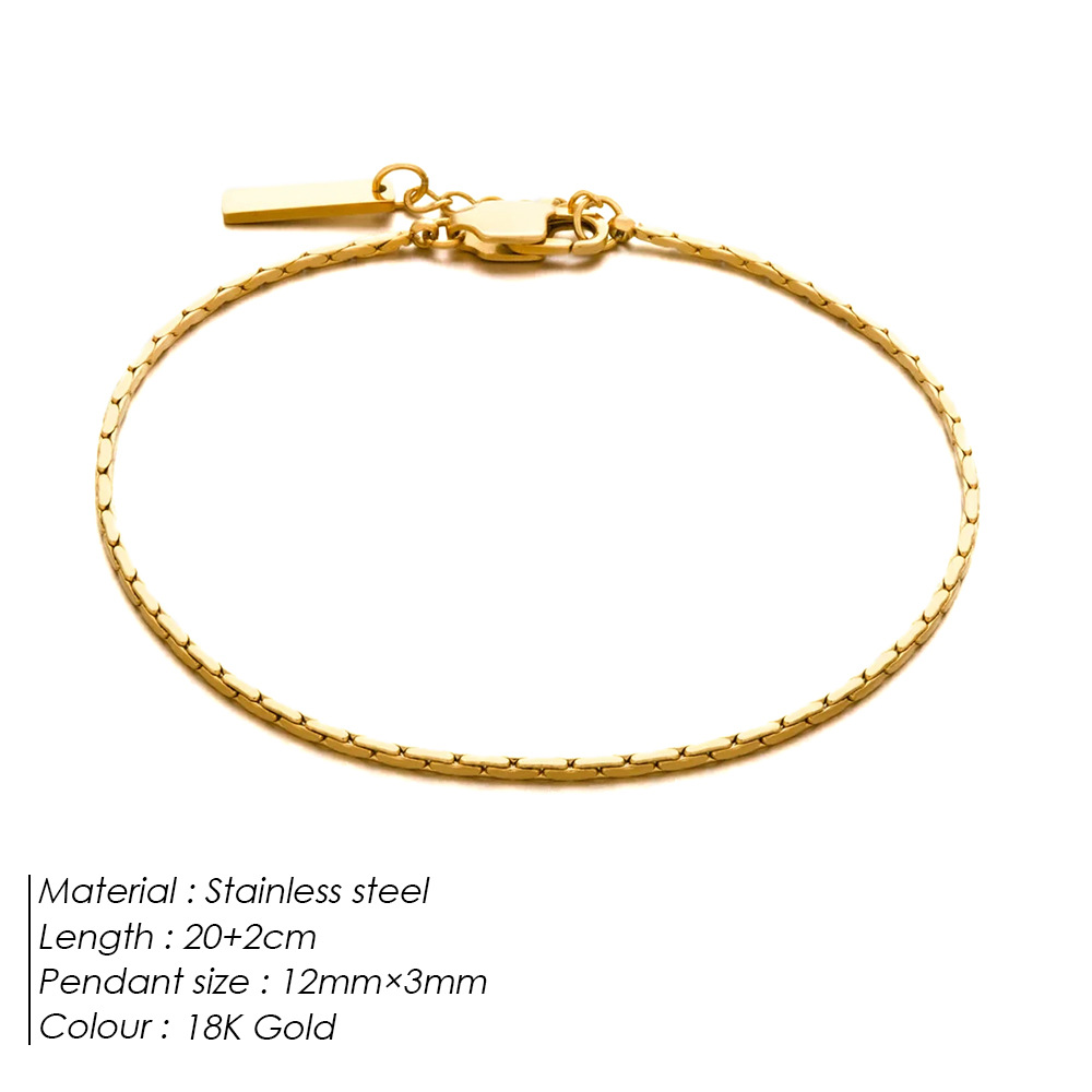 eManco New Titanium Steel Bracelet Wire Chain Bracelet Men Simple Sexy
