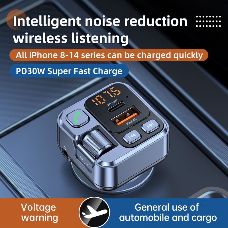Selected Car MP3 Player FM Transmitter PD30W Fast Charge +2.4A Car Bluetooth Hands-free AUX Player