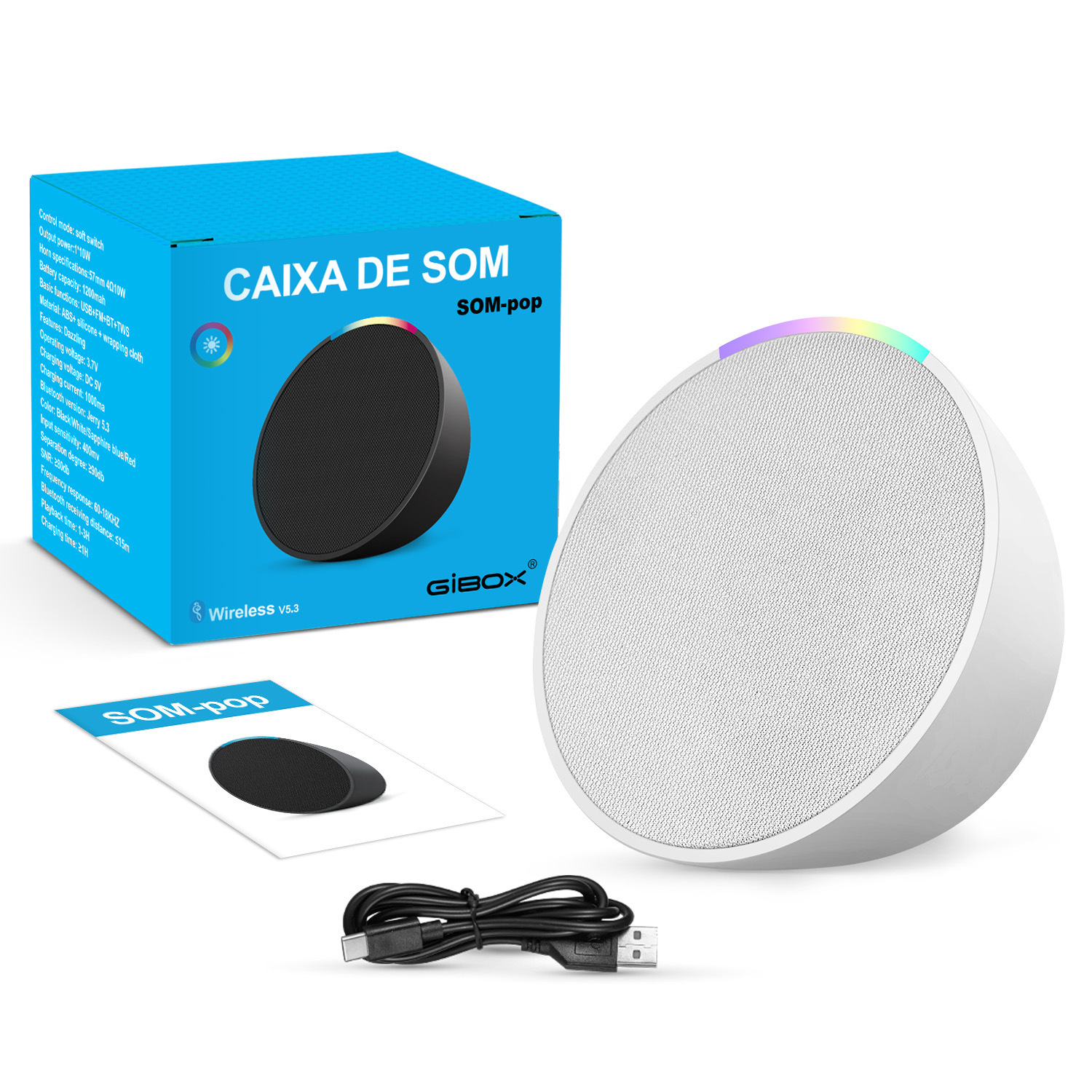 Alaxe Bluetooth Speaker Wireless Fabric Card Mini Sound Subwoofer Desktop Mini Bluetooth Speaker