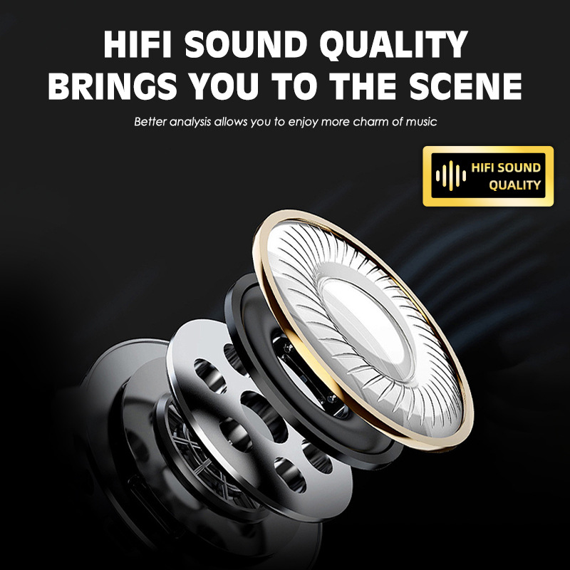 Cold Lion Private Mold TWS Wireless Digital Display Bluetooth Headphones Long Battery Life Heavy Bass Noise Reduction In-Ear