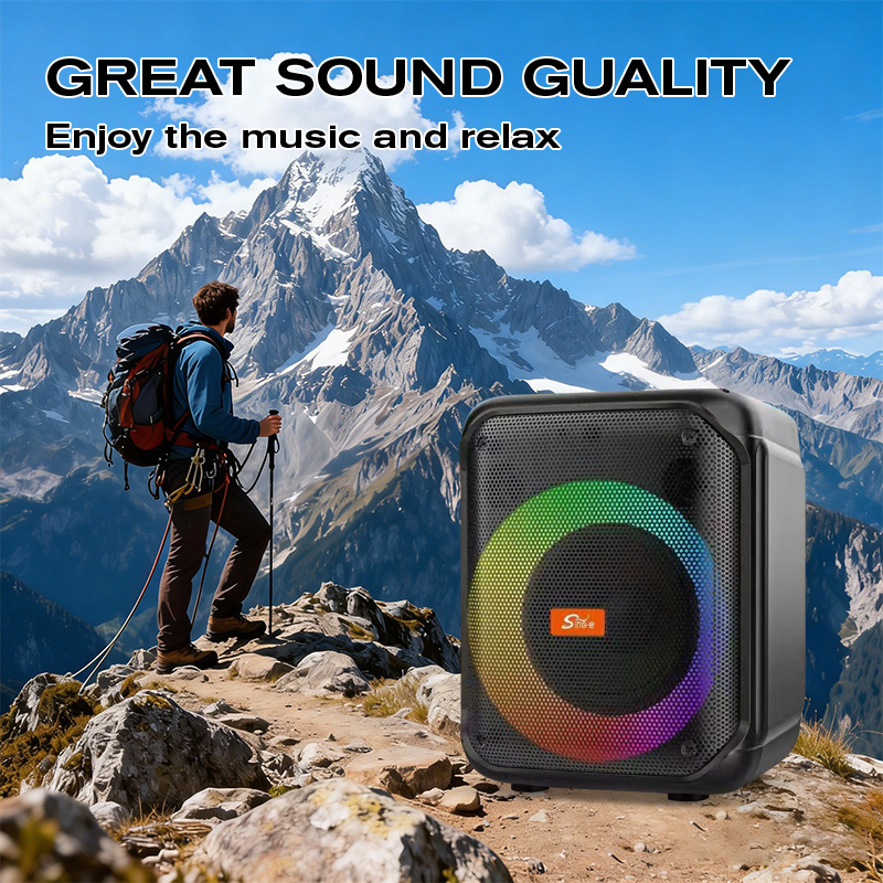 ZQS6171 Bluetooth Speaker Lawn Outdoor Portable Stereo Sound 6.5-inch Speaker