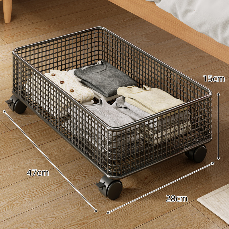 Under-bed Storage Box, Flat Clothing Storage Cabinet, Mobile Children's Toy Drawer-type Storage Organizer