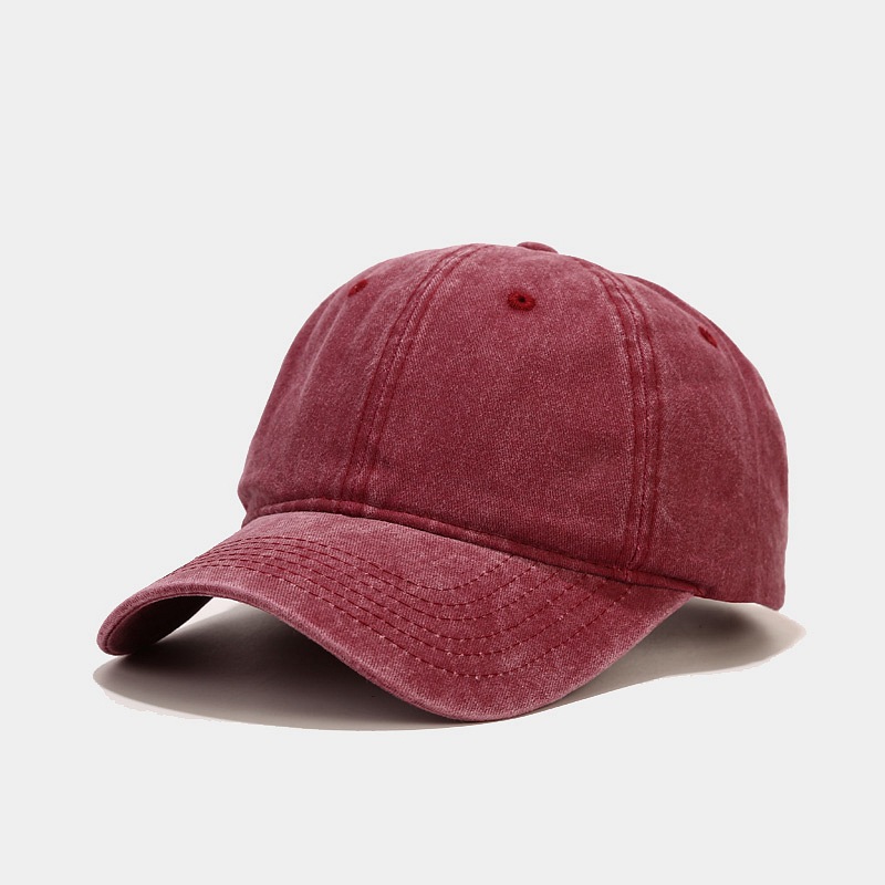Washed Simple Baseball Cap for Men and Women, Outdoor Duckbill Cap, Simple Cap, Customizable