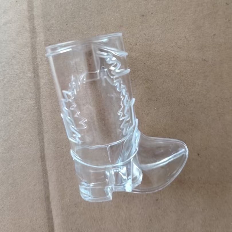 Cowboy boot plastic shot glass western cowboy theme party drink transparent small shot glass bachelor party supplies
