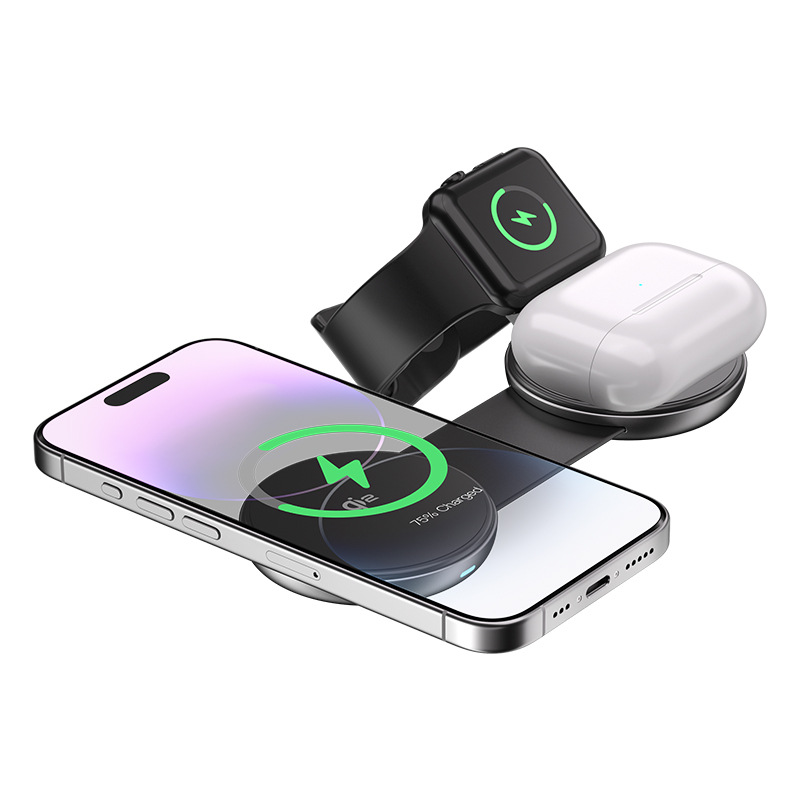 Magnetic 3-in-1 Wireless Charger Magsafe Wireless Charging Fast Charging for Apple Phone Watch Charging