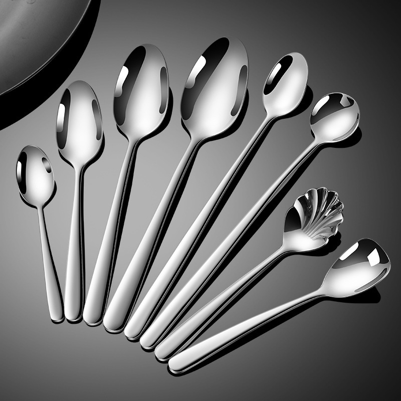 Thickened 304 stainless steel tableware knife fork spoon, elegant series, Western food set, steak knife, dinner fork, hotel supplies