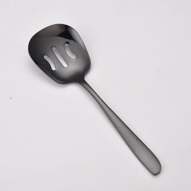 分餐漏勺（黑色） · 新月 22cm