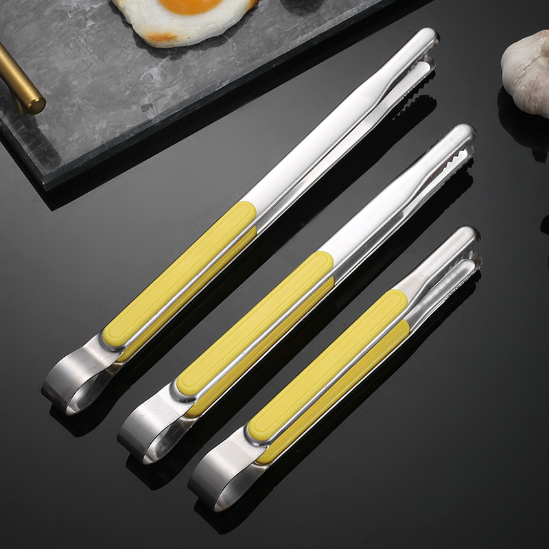 Stainless steel food clip outdoor barbecue clip restaurant steak clip extended food clip self-service barbecue clip