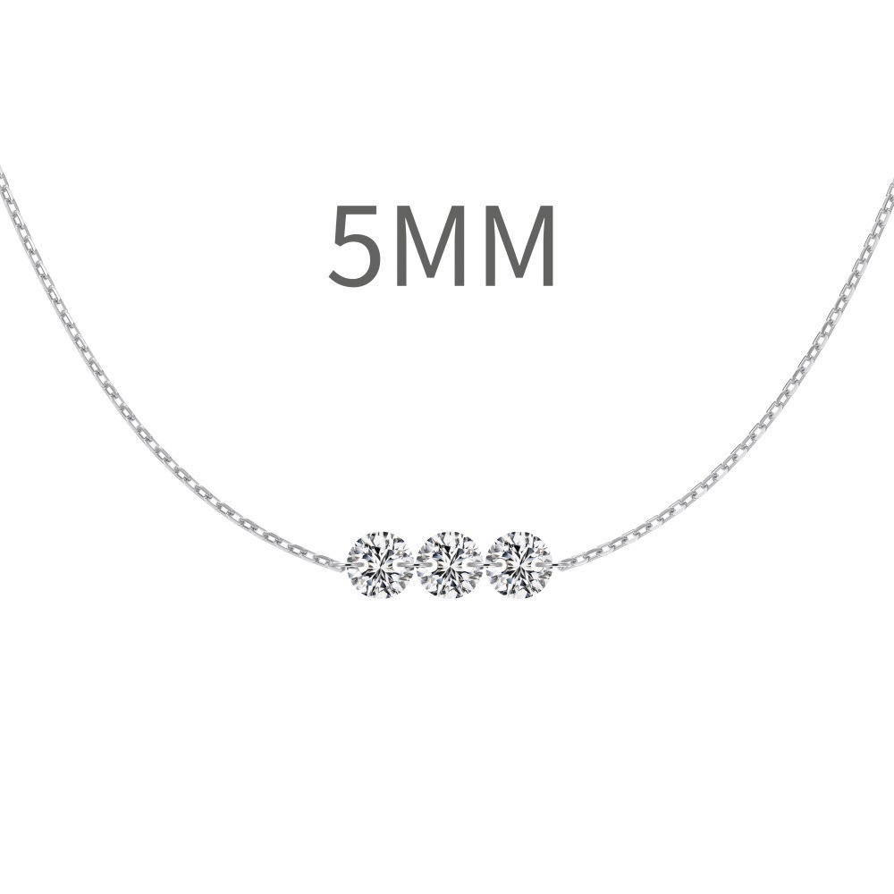 Live S925 sterling silver necklace for women, oval pear-shaped teardrop tassel pendant neck chain silver accessories wholesale