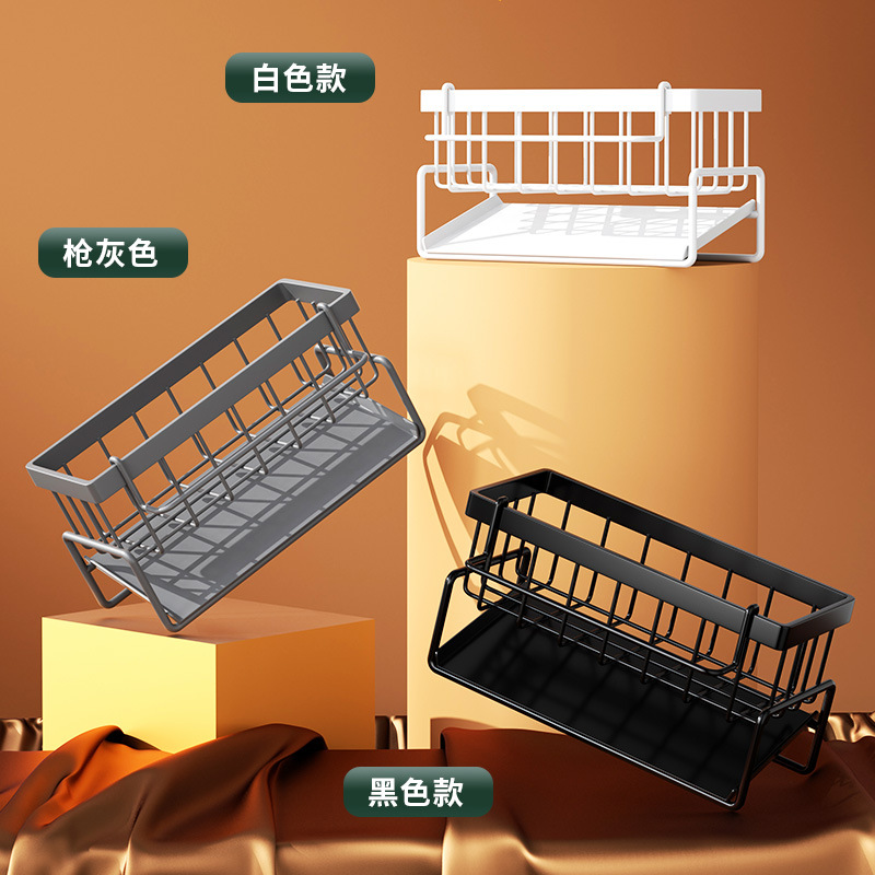 Kitchen Drain Rack, Sink Shelf, Dishcloth Holder, Sponge Drain Basket, Cleaning and Storage for Kitchen Supplies