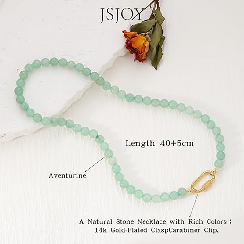 2026 Natural Stone Bead Necklace New Simple Collarbone Chain