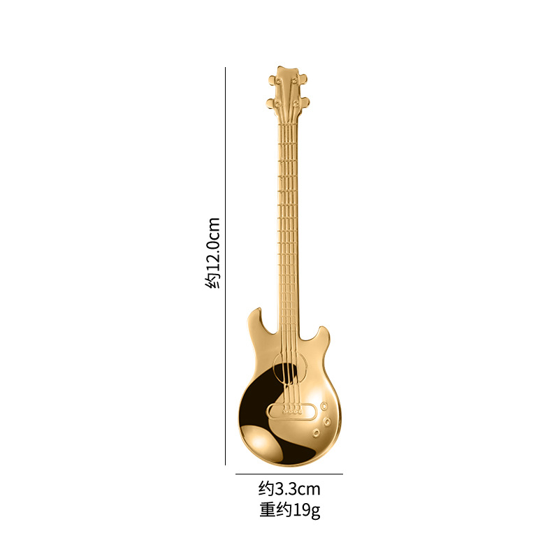 304 stainless steel spoon, guitar spoon, coffee stirring spoon, ice bar spoon, music bar spoon, mug spoon