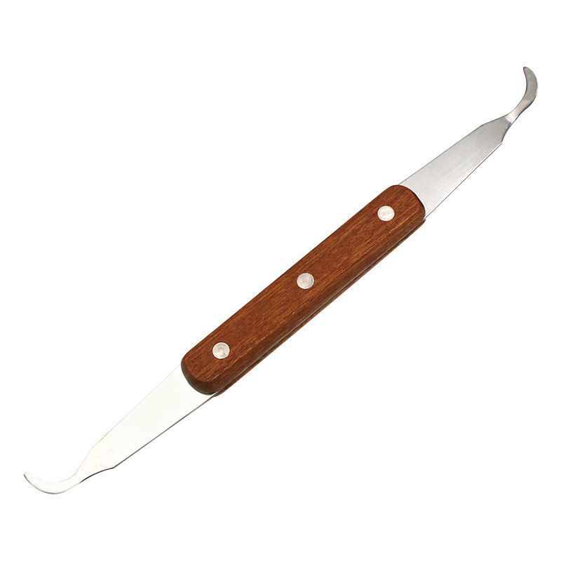 Double-head wooden handle range hood scraper, fan blade dedicated cleaning stainless steel kitchen appliance cleaning tool, oil scraper