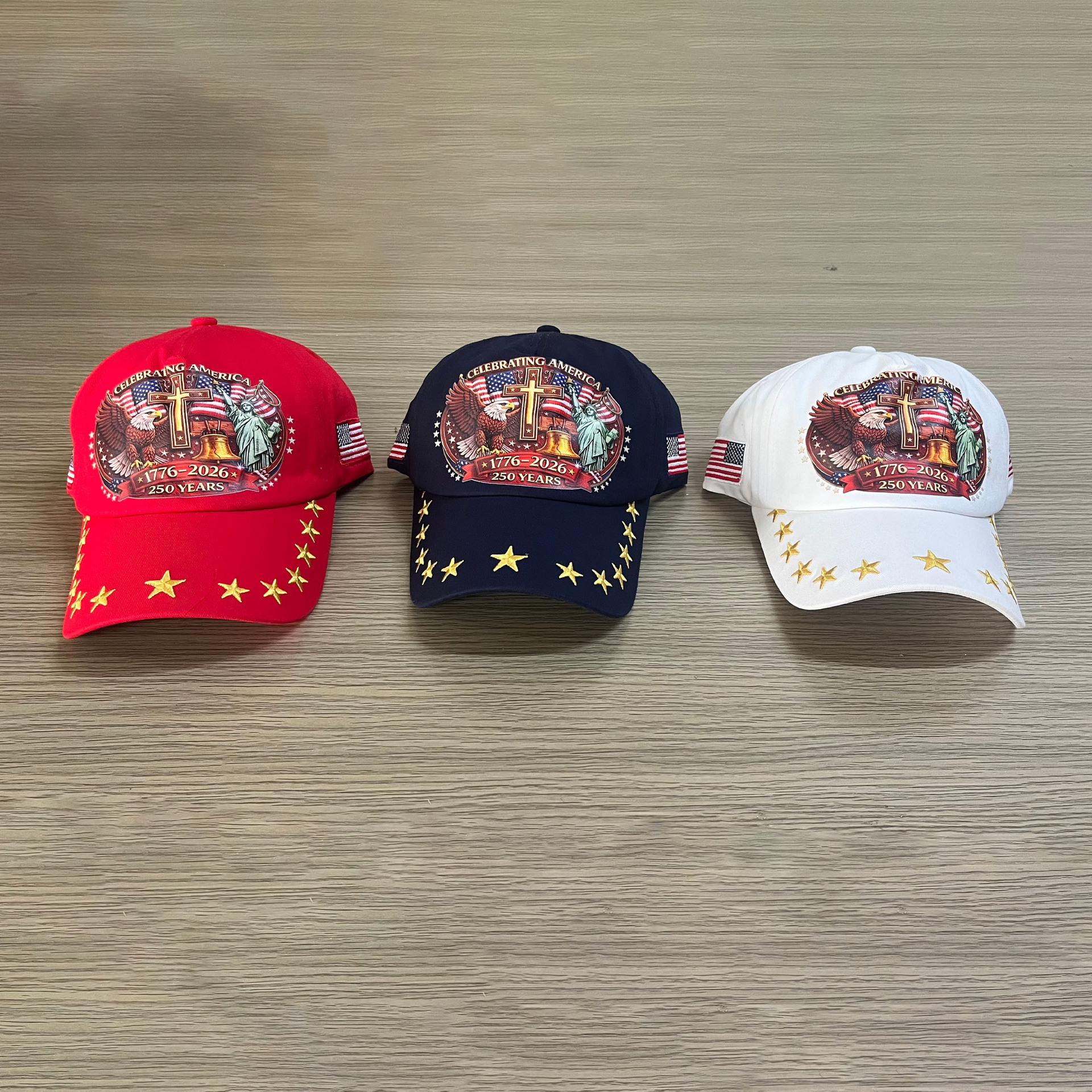 New Embroidered US 250th Anniversary Hat Printed Baseball Cap 250th Anniversary