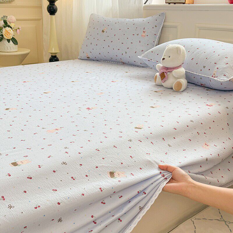 甜蜜依恋-蓝【A类面料孕婴可用】 · 床单单件-120x230cm【适合0.8-0.9m床】