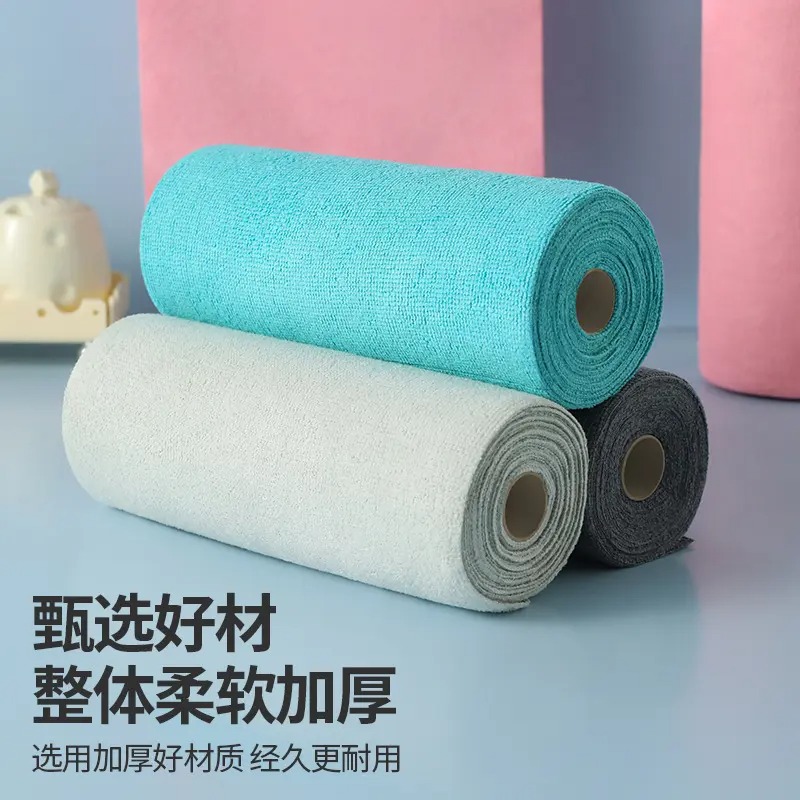 Tear-off weekly disposable cloth for kitchen, lazy thickened water-absorbing pot wiping towel, hand-tear disposable dishcloth