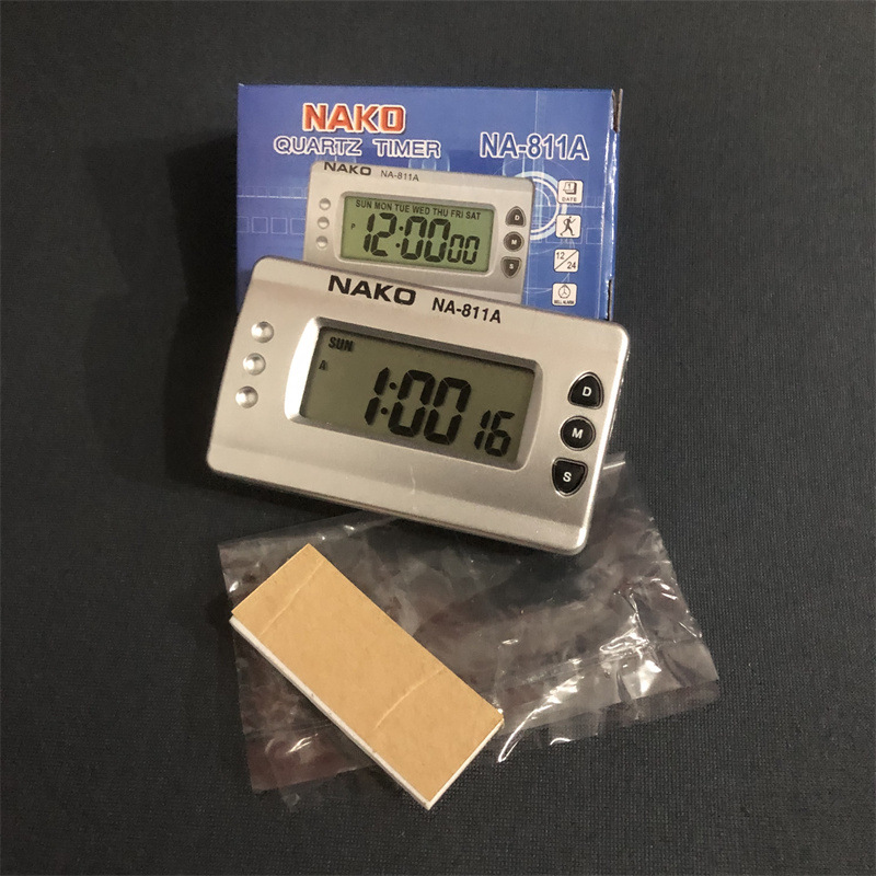 KK-613D Electronic Car Clock LED Display Random Adhesive Timer Small Car Clock