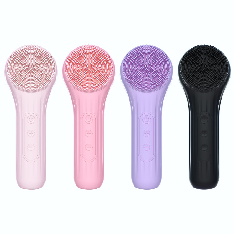 Waterproof Silicone Ultrasonic Facial Massage Beauty Instrument for Cleaning, Hot Compress, Skin Care, Face Cleanser