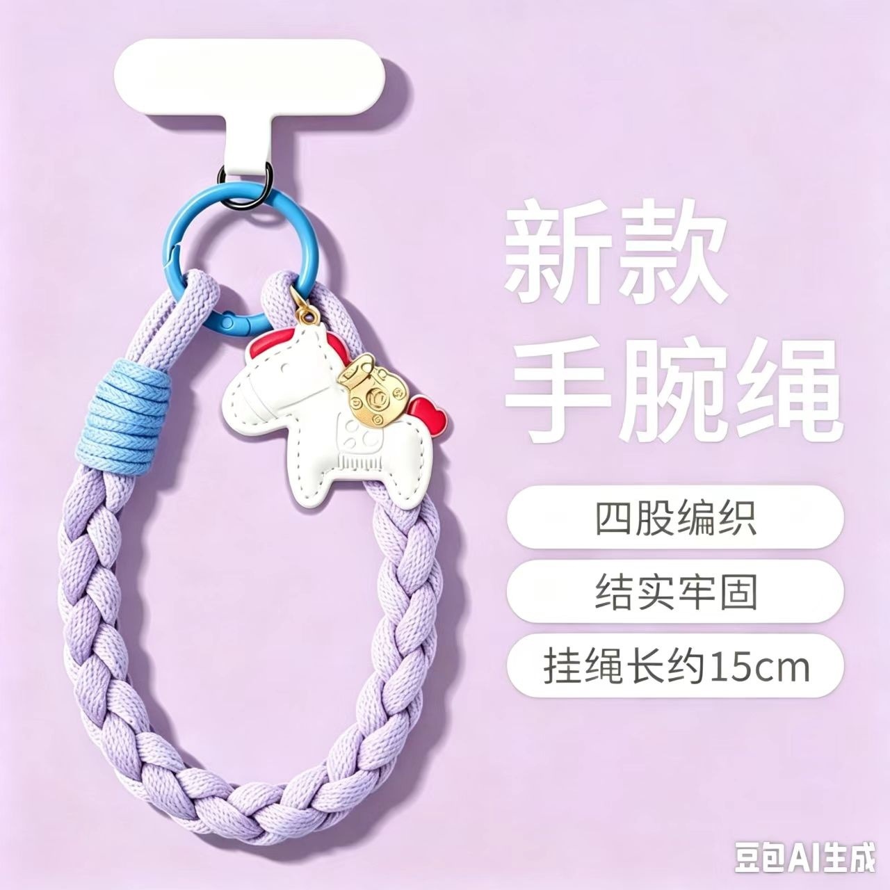 浅紫绳+白马+夹片