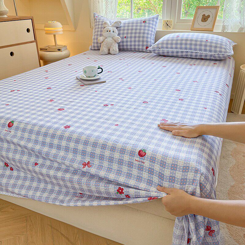 草莓格趣【A类面料孕婴可用】 · 床单单件-120x230cm【适合0.8-0.9m床】