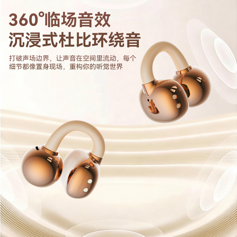 2026 New Bluedio 2-in-1 Bluetooth Earphones Wireless Clip-On Semi-In-Ear Long Battery Life Noise Cancelling Stereo
