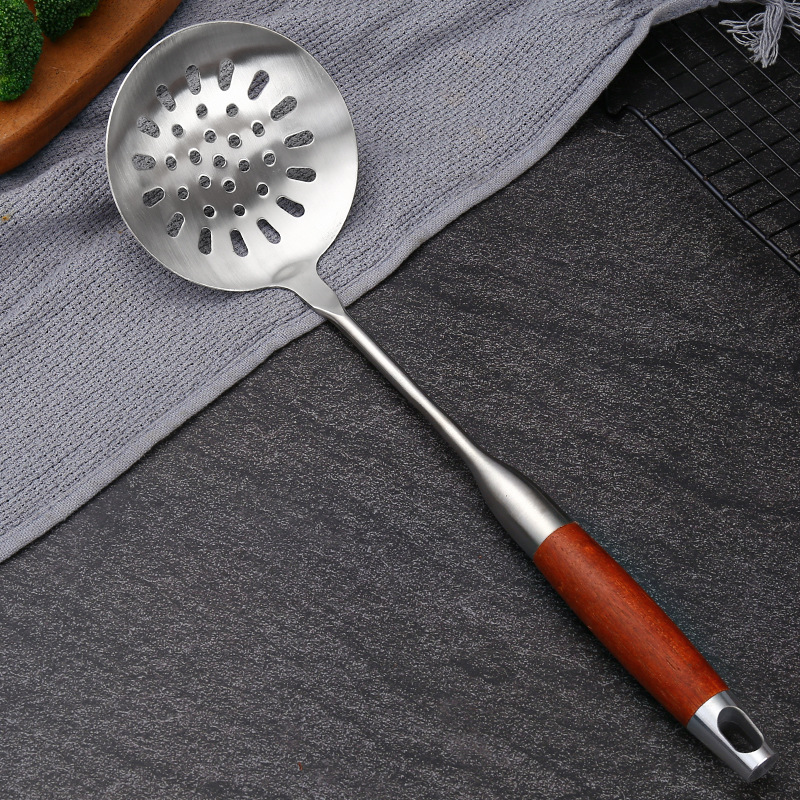 304 rosewood stainless steel spatula spoon kitchen frying spatula household frying spatula slotted spatula