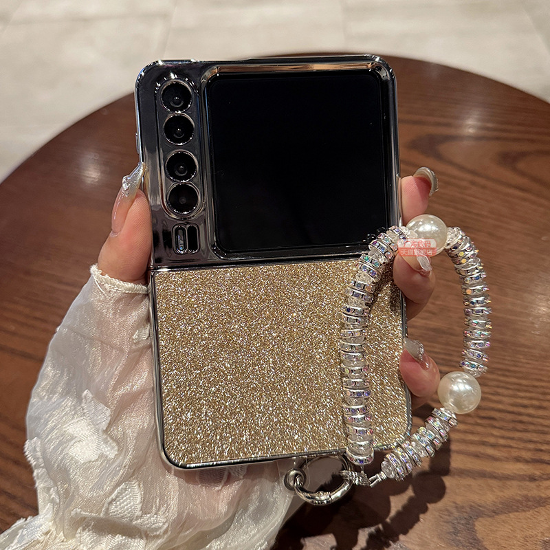Applicable to Huawei purax phone case new women Samsung ZFlip7 folding protective case glitter VivoXFlip
