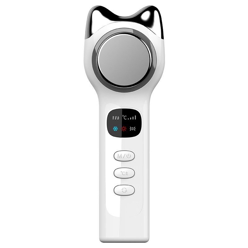 Small Ice Hammer Cooling导入仪 Adjustable Temperature Heating and Cooling Ice Compress Beauty Device Vibration Massager