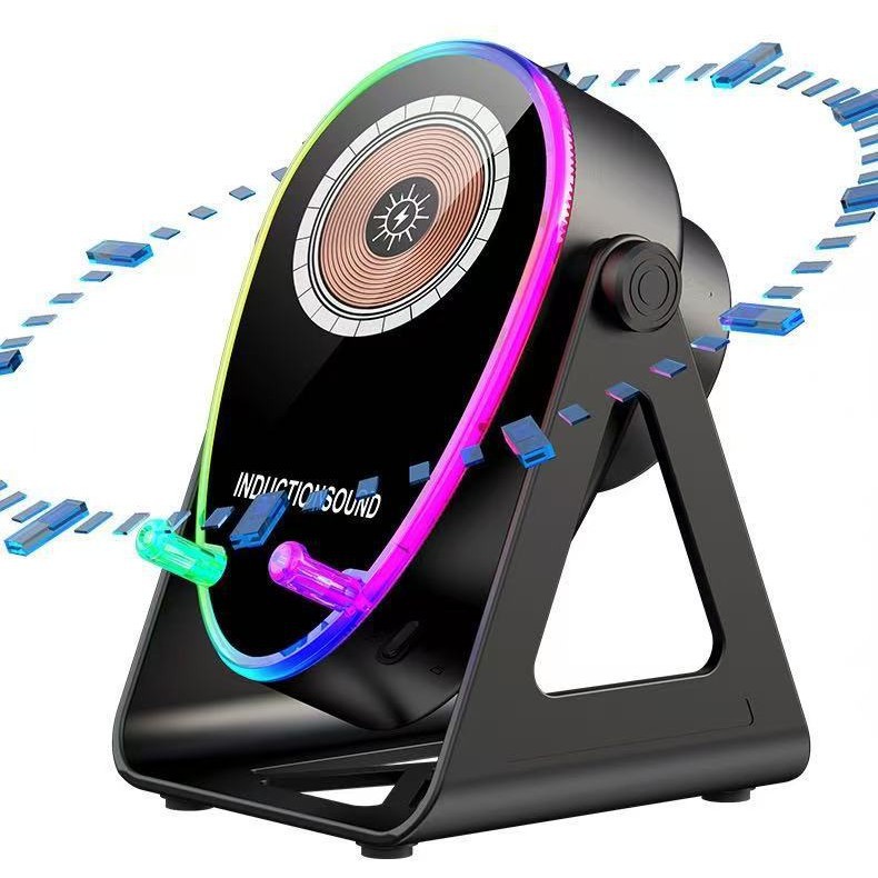 H68 Bluetooth Induction Phone Stand Speaker Charging Three-in-One with Fast Charging 2025 New Bluetooth Speaker