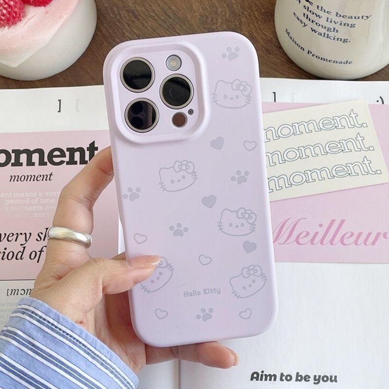 Love cat paw compatible Apple 17 Pro Max phone case 16/15 Plus liquid silicone 14/13 Pro full coverage