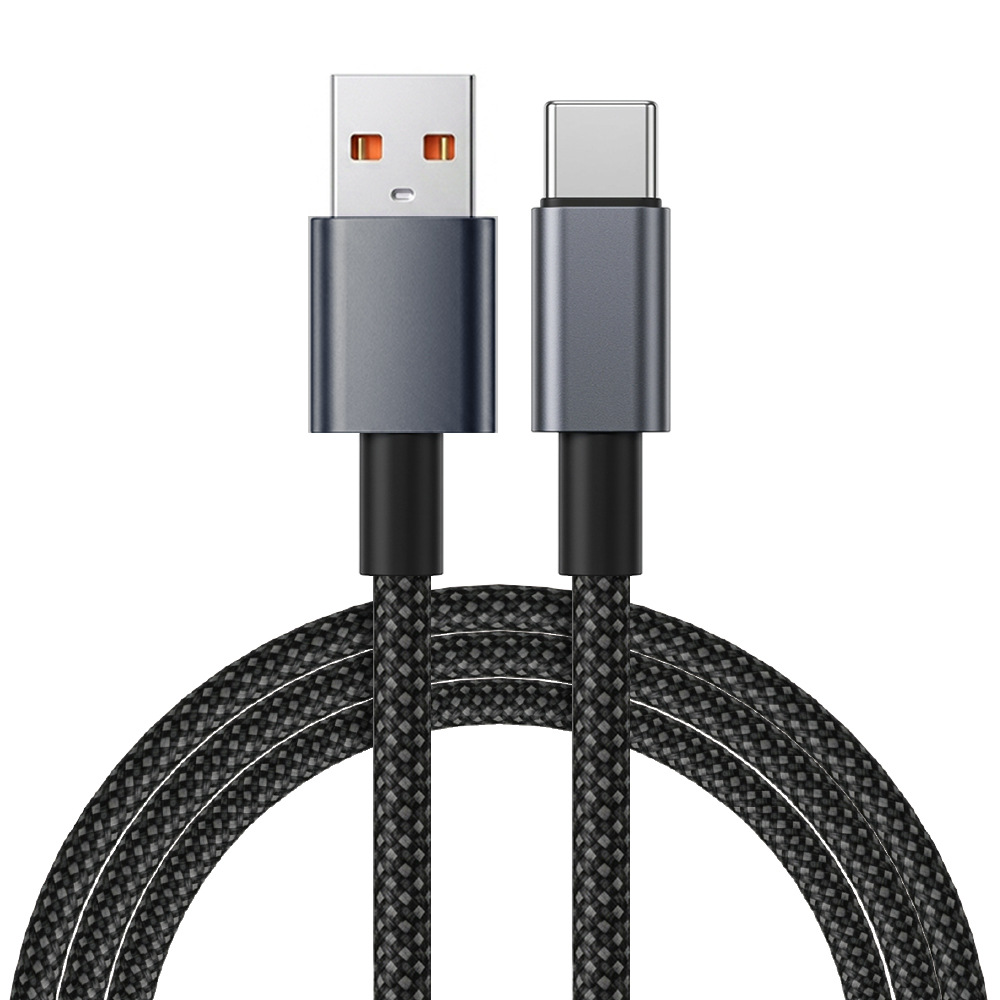 Dedicated Aluminum Shell Braided Fast Charging Data Cable for Apple Huawei Phone PD27W Dual Type-C Charging Cable