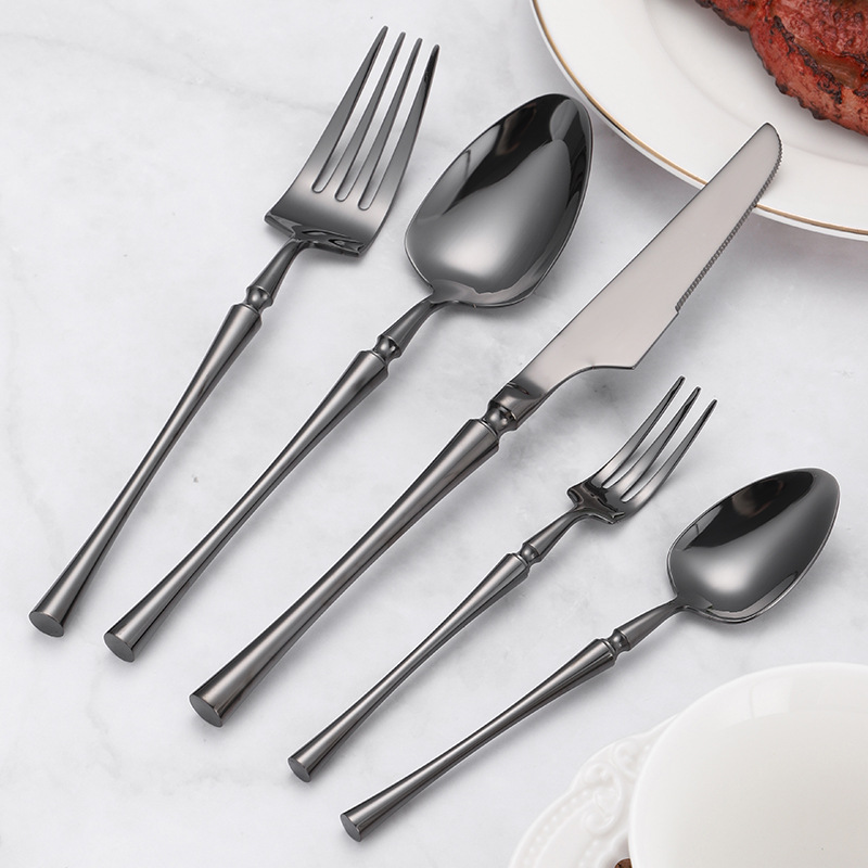 304 stainless steel tableware, knife fork spoon, small waist thickened solid household Western knife, hotel supplies, stirring spoon
