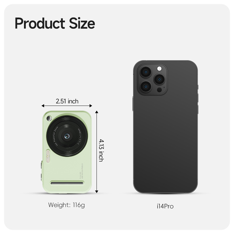 72MP CCD Camera 5K Video HD Card Camera 16x Zoom 20+ Filters Portable