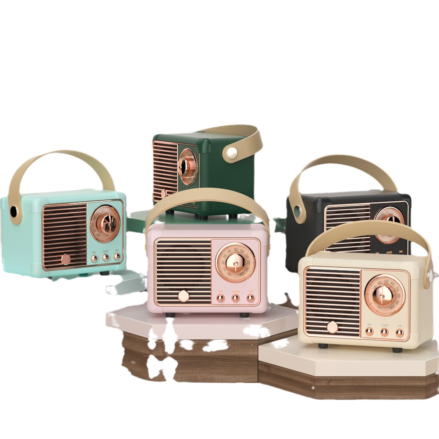 Radio Bluetooth Speaker Portable Gift Mobile Phone Subwoofer Nostalgic USB Mini Speaker HM11