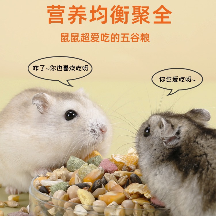 Hamster Food, Syrian Hamster Nutritious Main Feed, Mealworms, Seafood, Mixed Grains, Complete Pet Supplies, Snacks