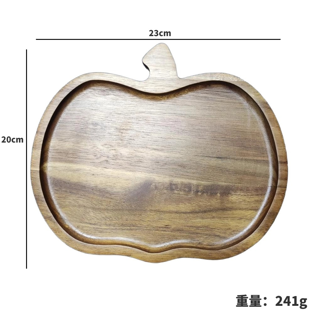 Acacia Wood Rectangular Tray Solid Wood Heat-Resistant Oval Bread Board Serving Platter for Home