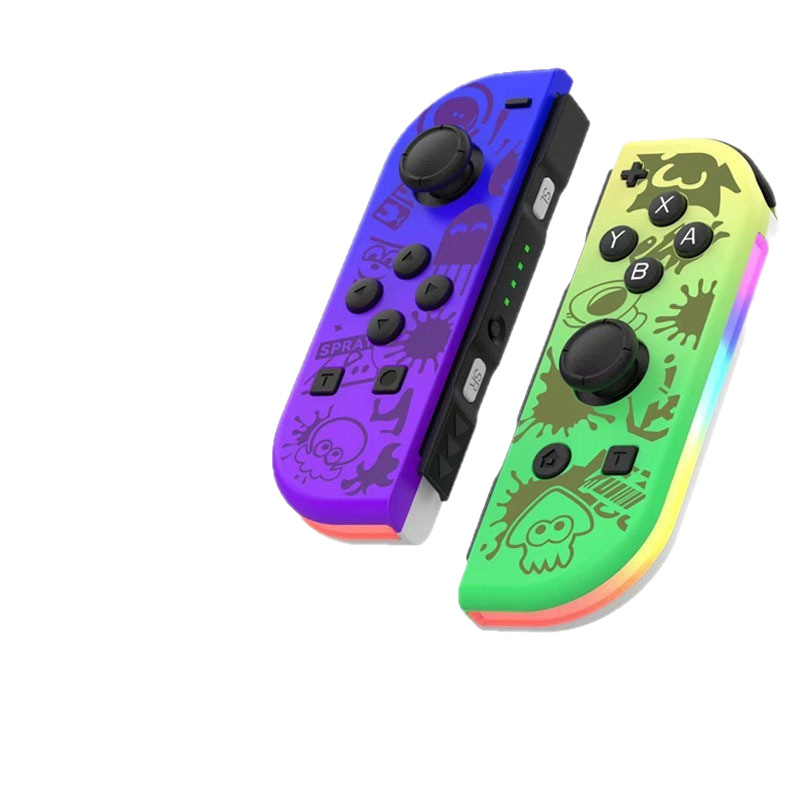Joycon Left and Right Game Controller Colorful RGB Light Effect Wake 5.2 Bluetooth Vibration Gyro