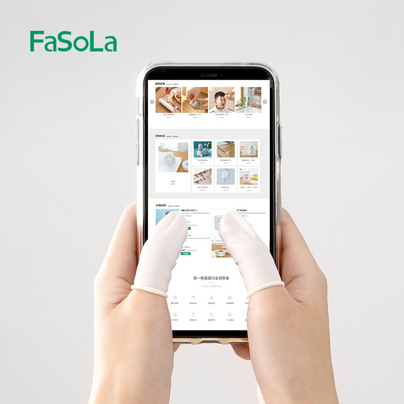 FaSoLa Rubber Finger Cots for Work Nail Protection Tattoo Anti-slip Anti-injury Disposable Waterproof Finger Protector