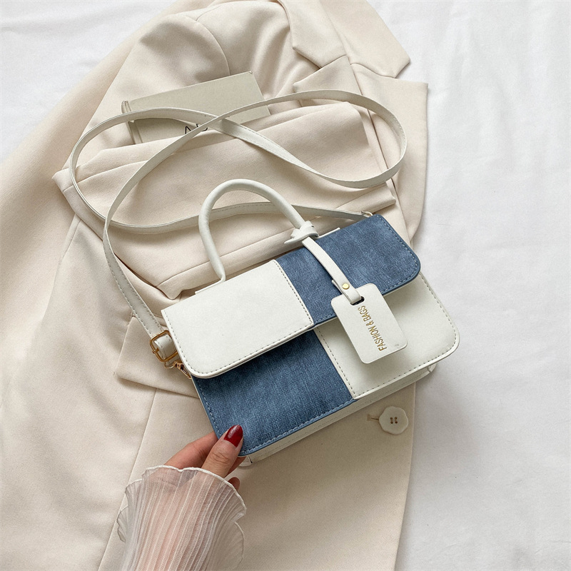 Patchwork Texture Handbags 2023 Summer Commute Shoulder Crossbody Bags Small Square Bags