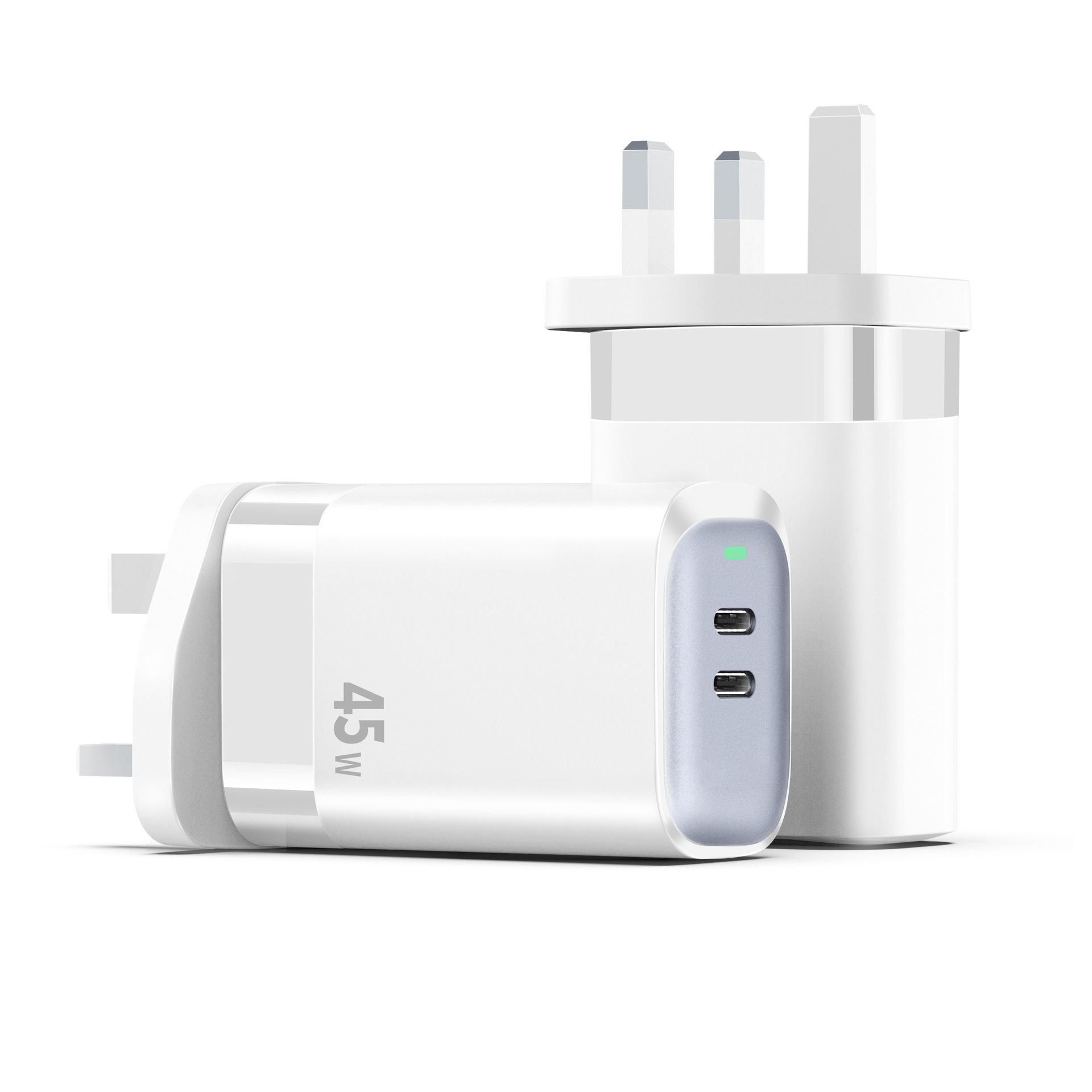 New PD45W GaN Charger for Apple 17 Fast Charger PD+QC3.0 Dual Port Phone Charger
