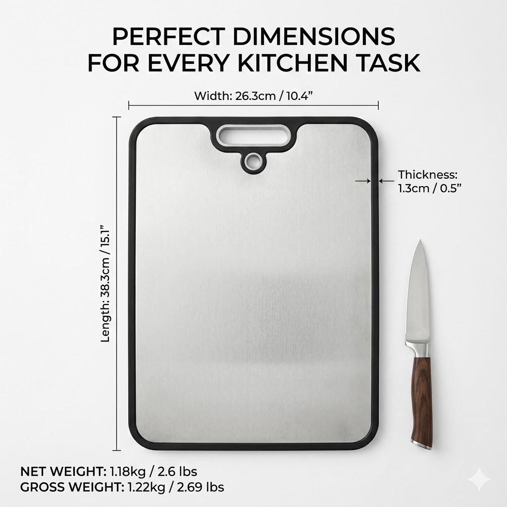 Food-grade stainless steel double-sided anti-mold cutting board kitchen special cutting wheat straw double-sided antibacterial cutting board