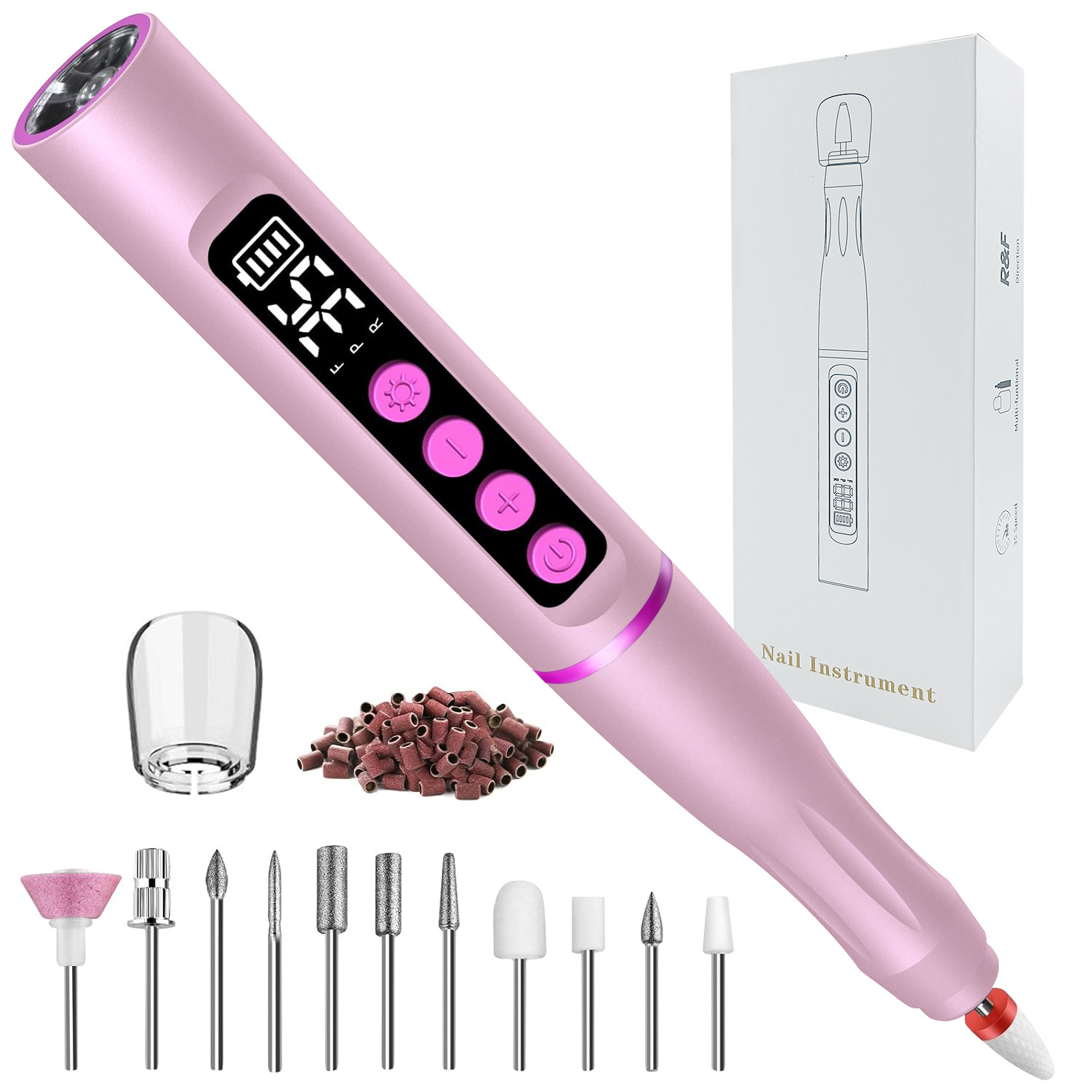 Electric Nail Drill for Manicure and Pedicure, Small Electric Polishing and Nail File Tool for Professional Use