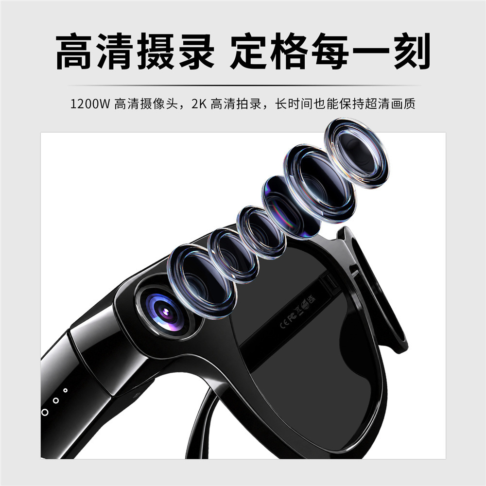 JS03PRO Smart Bluetooth AI Glasses 12MP HD Camera Photo Video Recording Translation