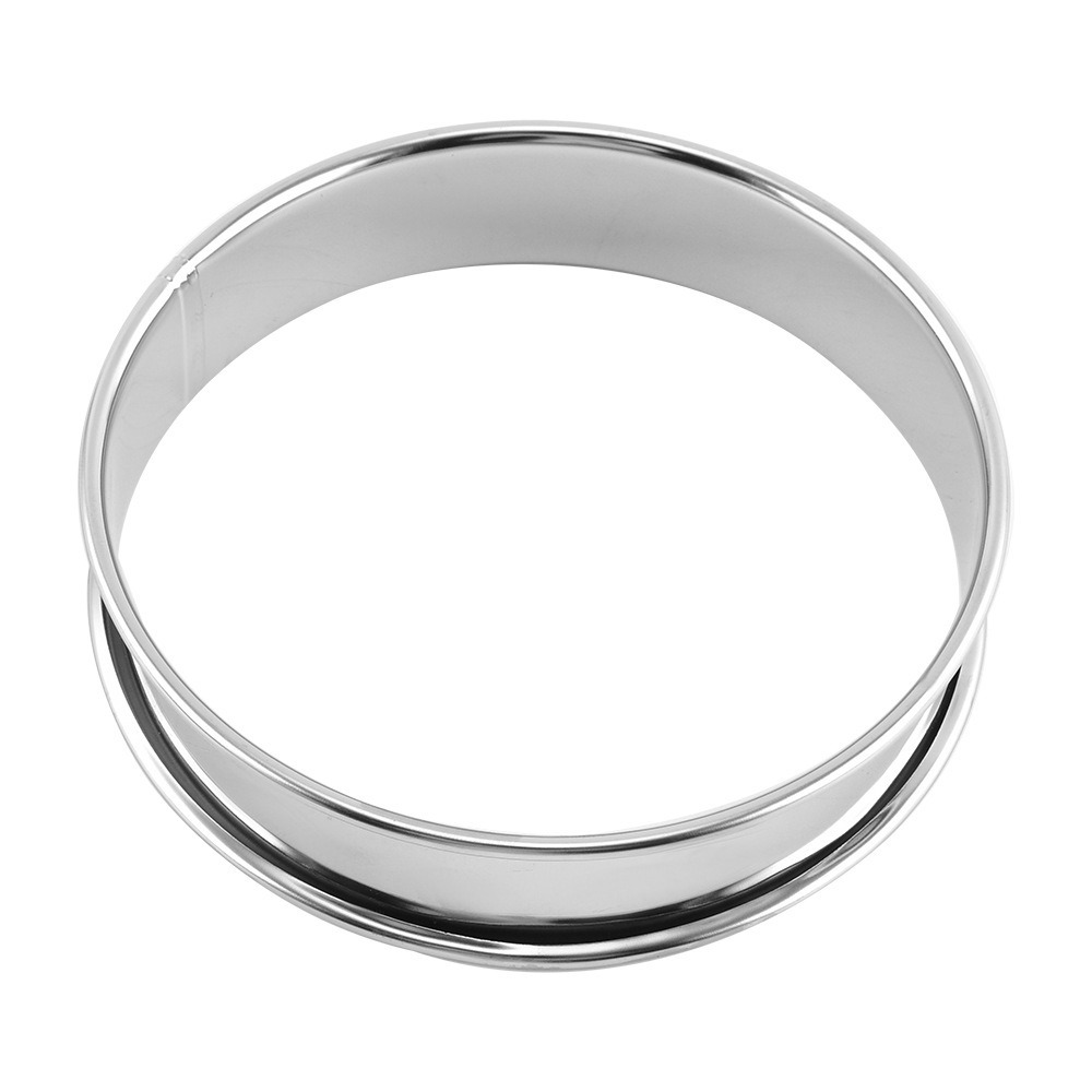 Stainless Steel Cake Ring Tart Ring Mold Double Rolled Edge Round Smooth Baking Tool